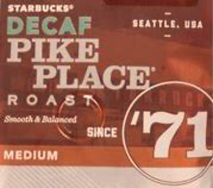 Starbucks Decaf Pike Place Roast (Box of 18)