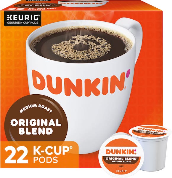 Anytime Coffeee. Dunkin Coffee Original Blend KCups (22 Ct)