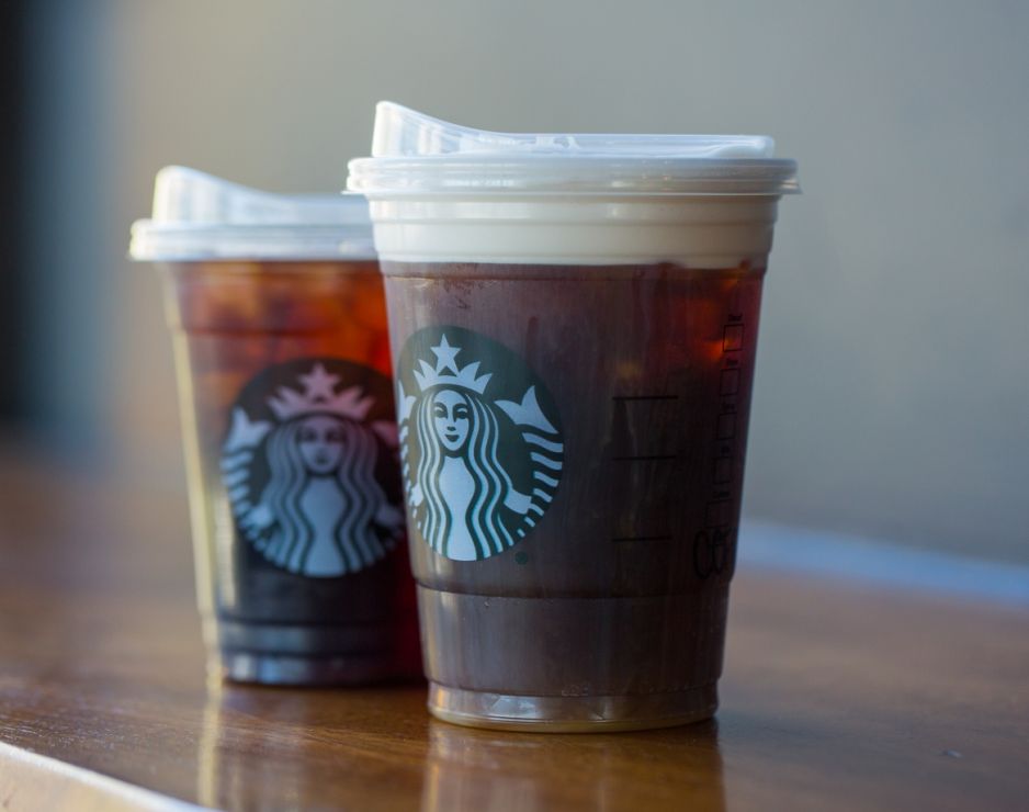 Anytime Coffeee. Starbucks Iced Coffee Cups Lids and Straws