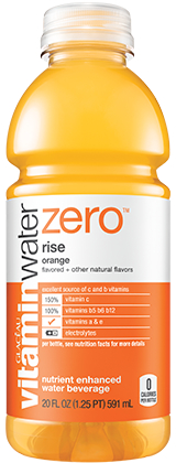 Vitamin Water Zero - Rise - Orange 20 oz Bottle 