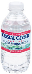 Crystal Geyser Spring Water - 8 oz bottle (70 Count) OUT OF STOCK