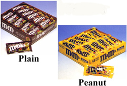 M&M's (Plain or Peanut) By the Box (36 Count)
